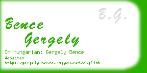 bence gergely business card